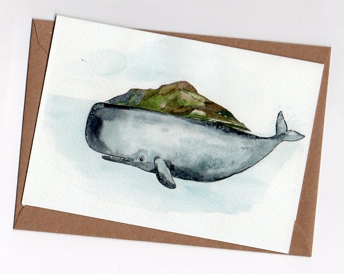 Whale & Holy Isle Card