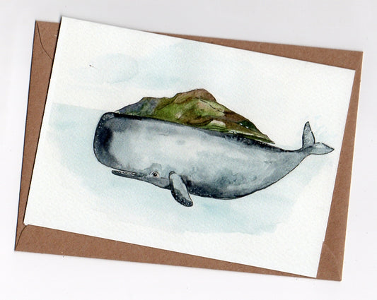 Whale & Holy Isle Card