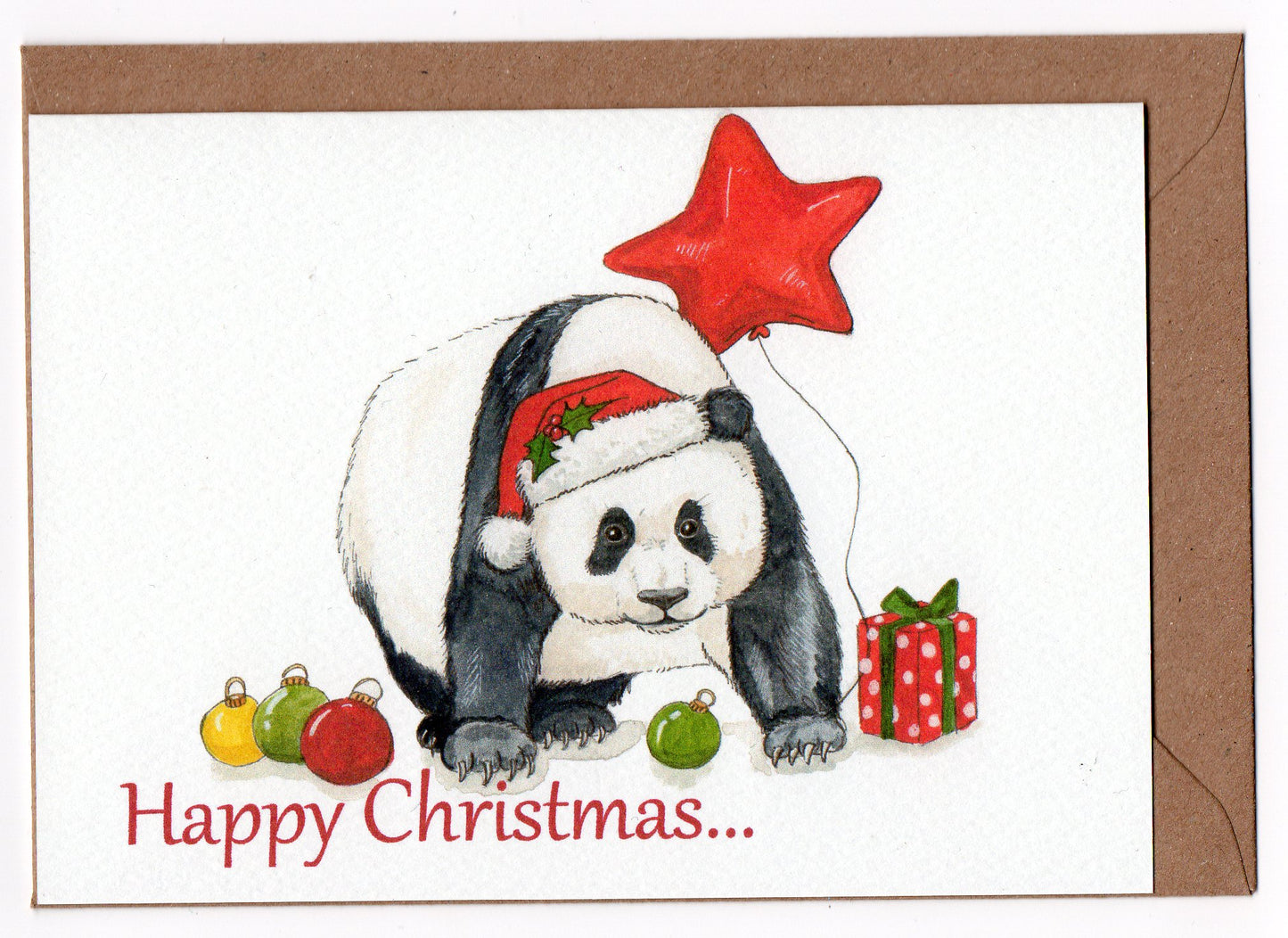 - Christmas Card - Panda Happy Christmas