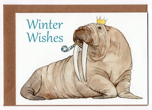 - Christmas Card - Walrus Winter Wishes