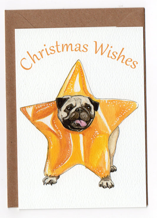 - Christmas Card - Pug Star